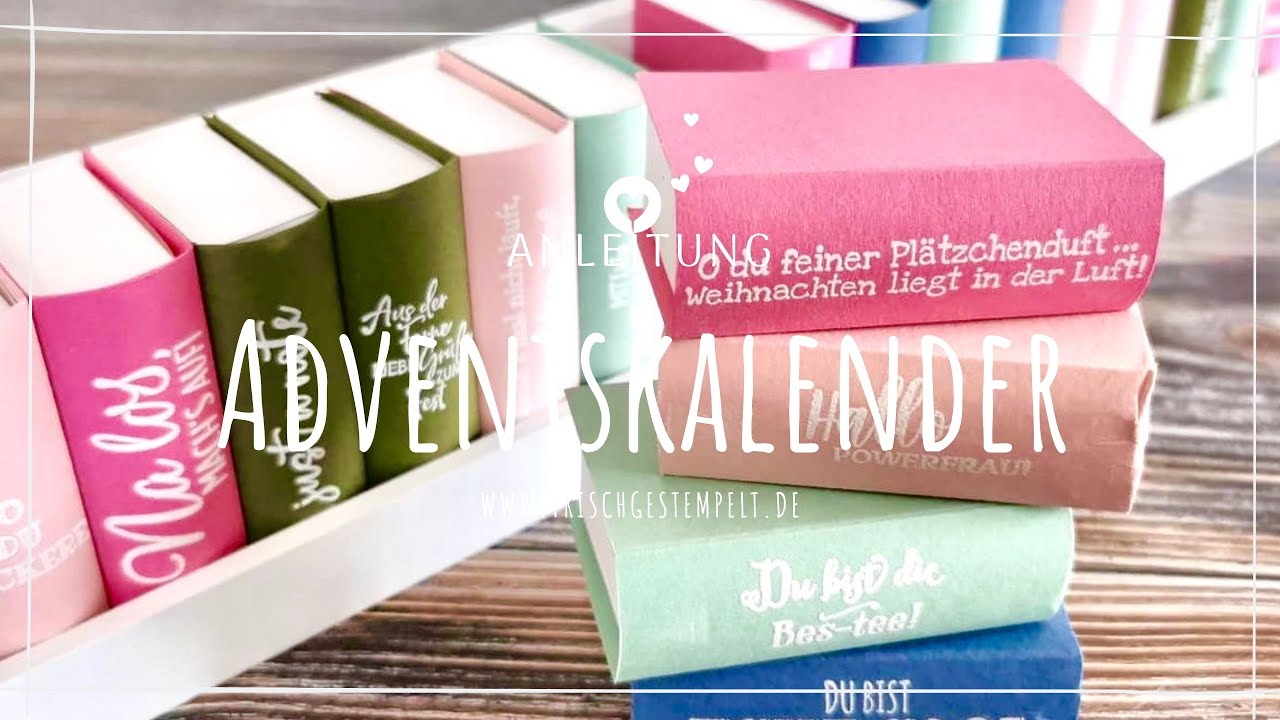 Buch Adventskalender📕Stampin' Up!📘Wandboard📙Action📗DIY📚Tutorial