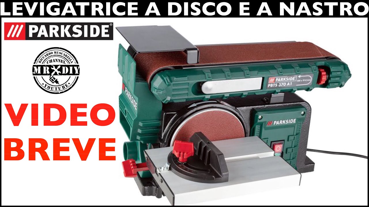 VIDEO BREVE. Test. Levigatrice a nastro e a disco PARKSIDE. LIDL. PBTS 370 A1. Recensione.