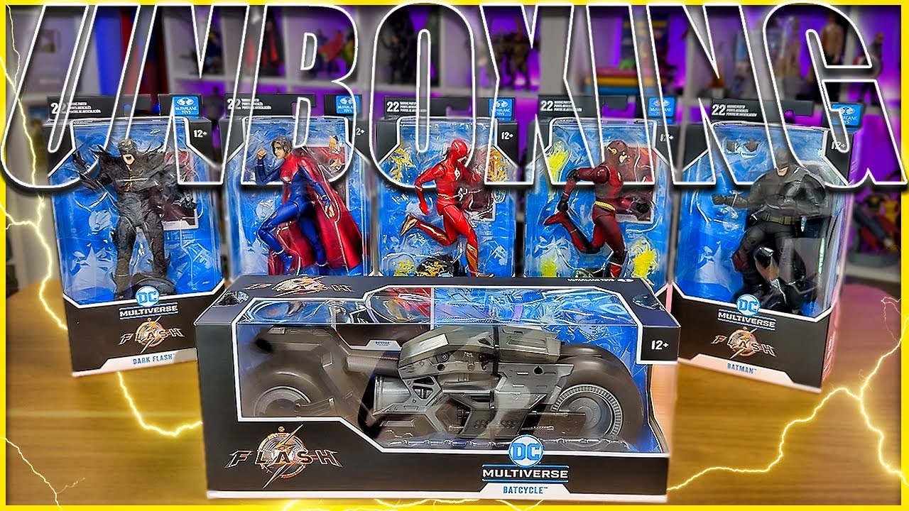 ¡Más figuras de MCFARLANE de THE FLASH!⚡️Batfleck con moto, los dos Flash, el Dark Flash y Supergirl
