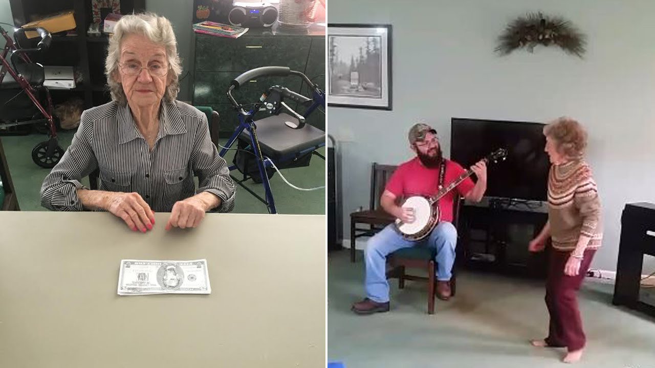 Watch 85-Year-Old Grandma Kick Off Her Shoes, Dance To The Sound Of A Banjo