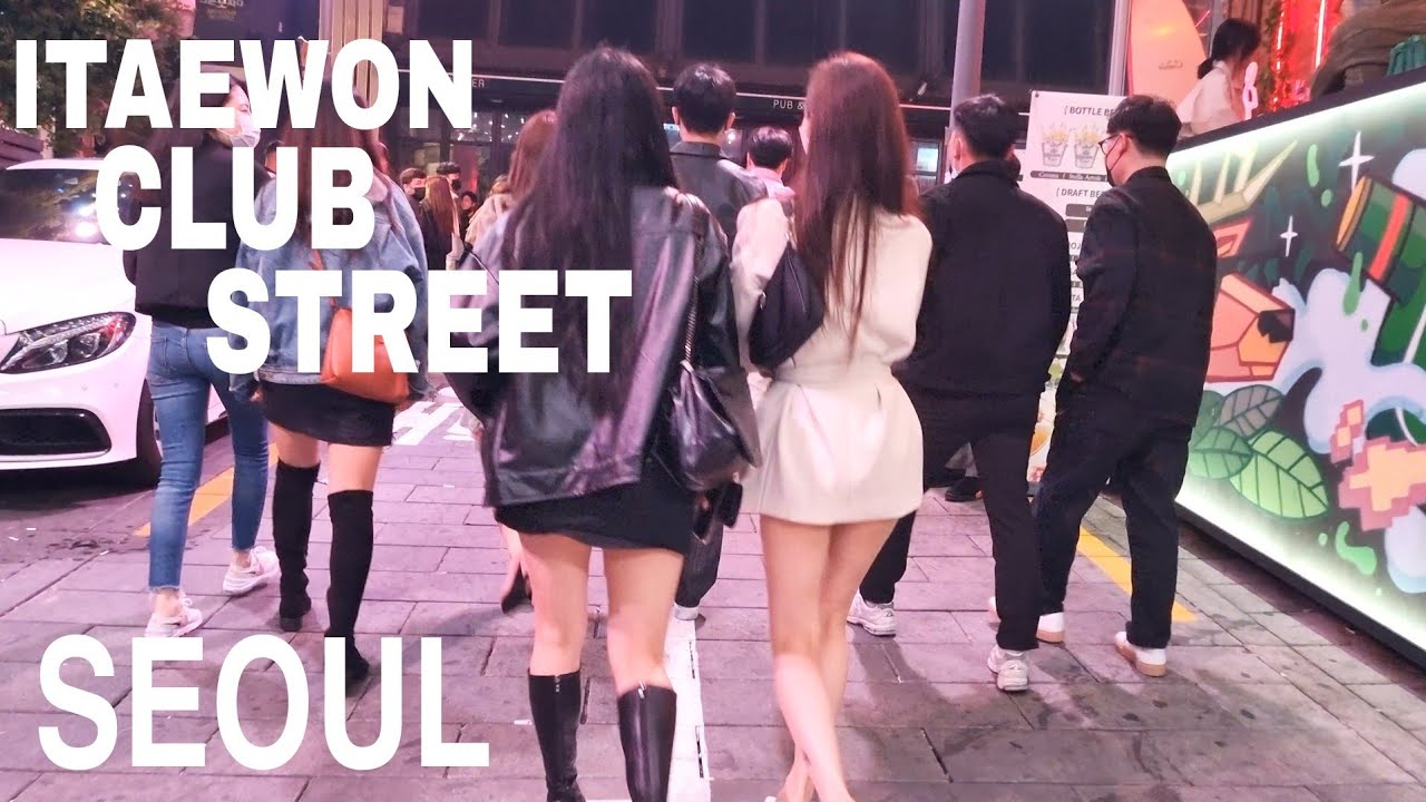 [4K] Seoul night walk Itaewon club streets-beautiful night at bar kafe street  itaewon,amazing seoul