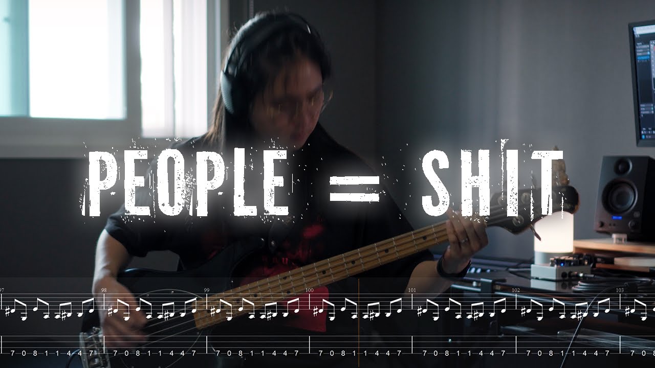 Slipknot - People = Shit | Bass Cover with Play-Along Tab