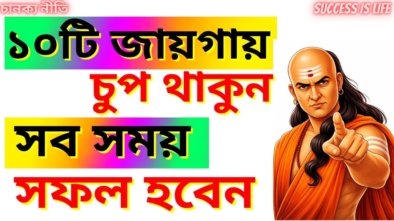 ১০টি জায়গায় চুপ থাকুন সব সময় সফল হবেন । Chanakya Niti | Bangla Motivational Video