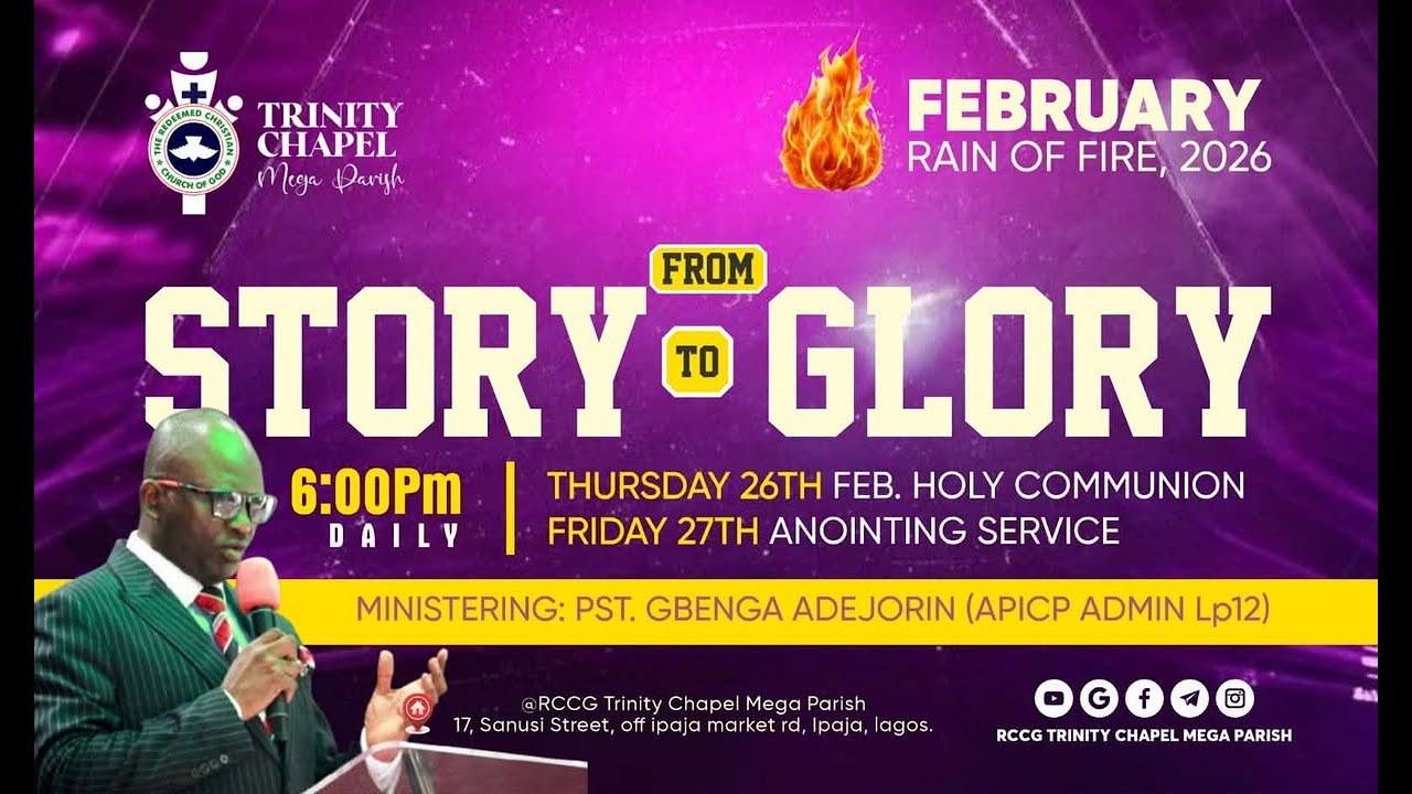 RCCG TRINITY CHAPEL MEGA PARISH RAIN OF FIRE FEB 2026