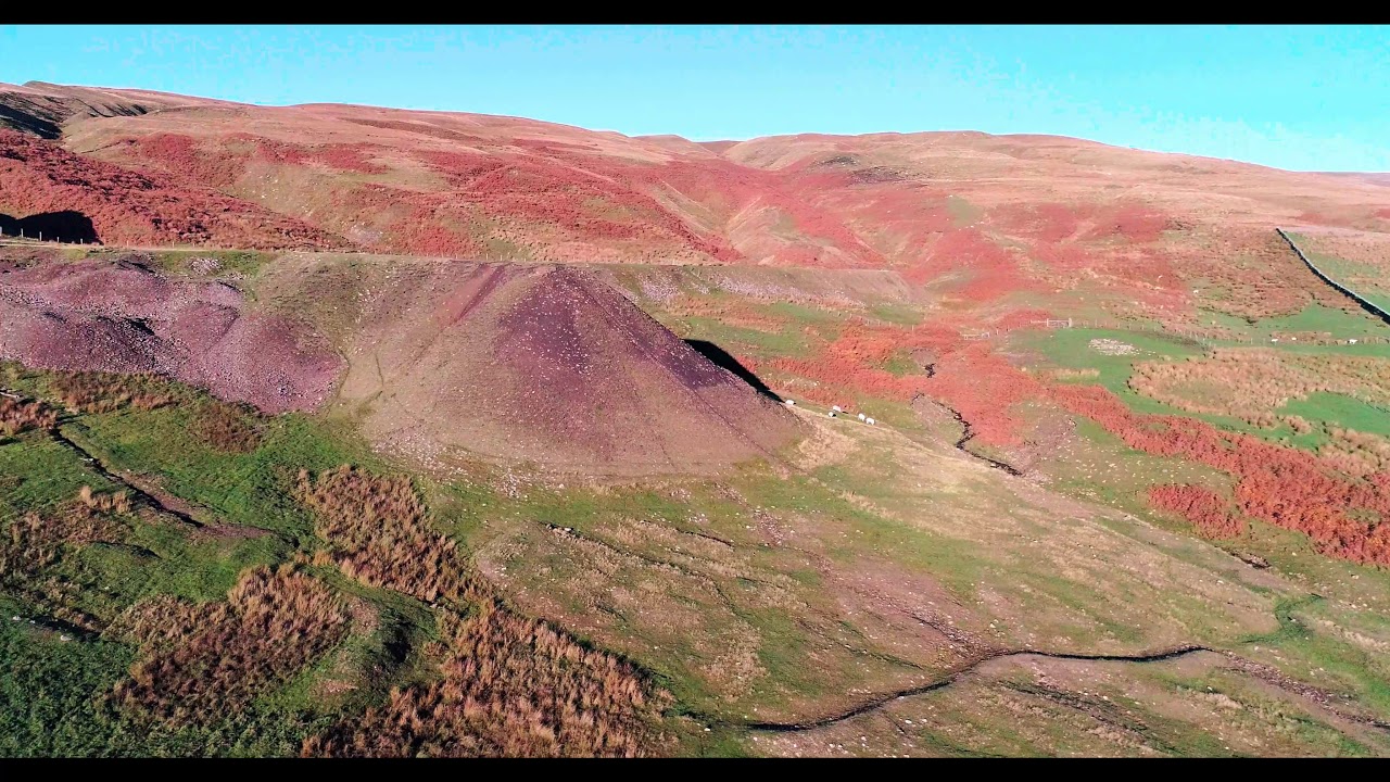 Coldberry mine by drone. Teesdale, Co Durham. Abandoned places UK.