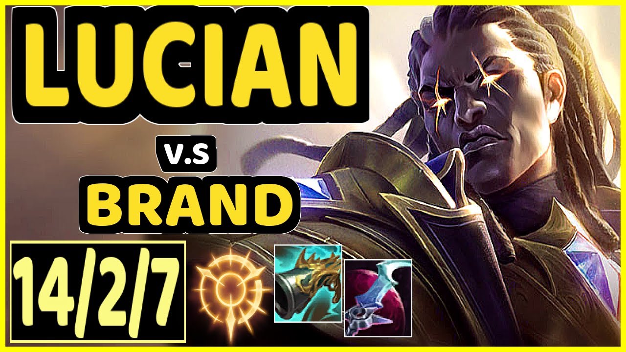 BLUE (LUCIAN) vs BRAND - 14/2/7 KDA BOTTOM ADC GAMEPLAY - EUW Ranked MASTER