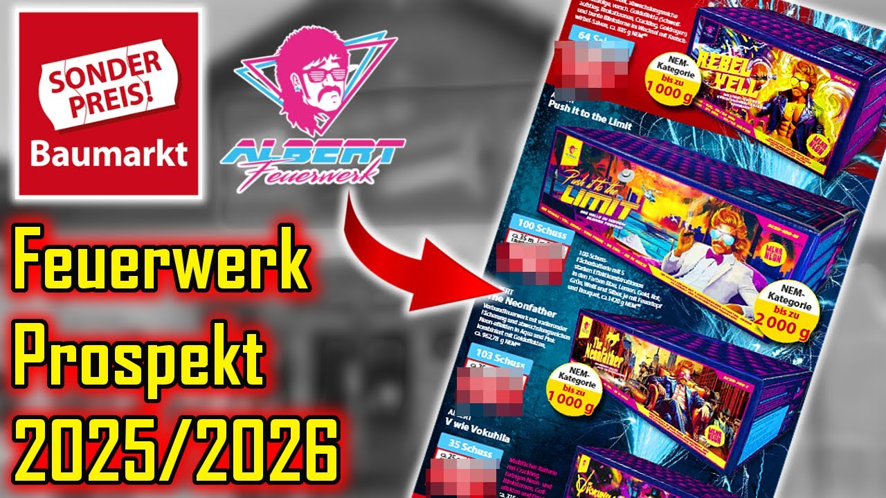 SONDERPREIS BAUMARKT FEUERWERK PROSPEKT 2025/2026 | WIEDER MIT FUNKE, ARGENTO, ALBERT, ISKRA