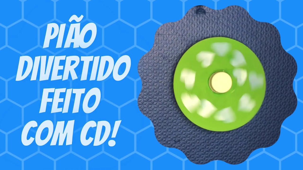 Pi&atilde;o divertido feito com CD - Semana do Brincar