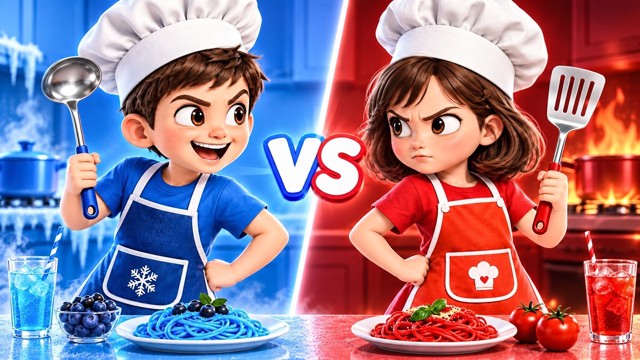 Hot vs Cold Cooking Challenge&hellip; Who&rsquo;s the Best Chef? 🔥❄️| Slow English Listening Story (A2 Level)
