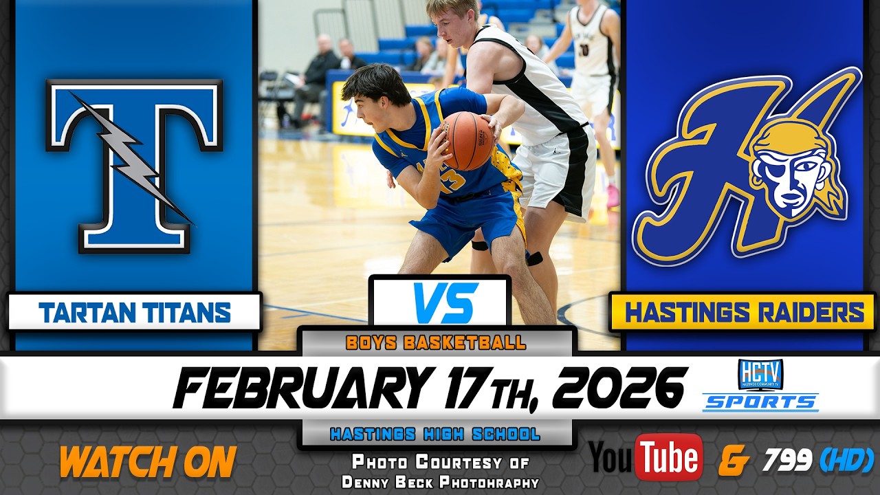 HCTV SPORTS: Hastings Boys Basketball vs Tartan Titans | 2.17.26