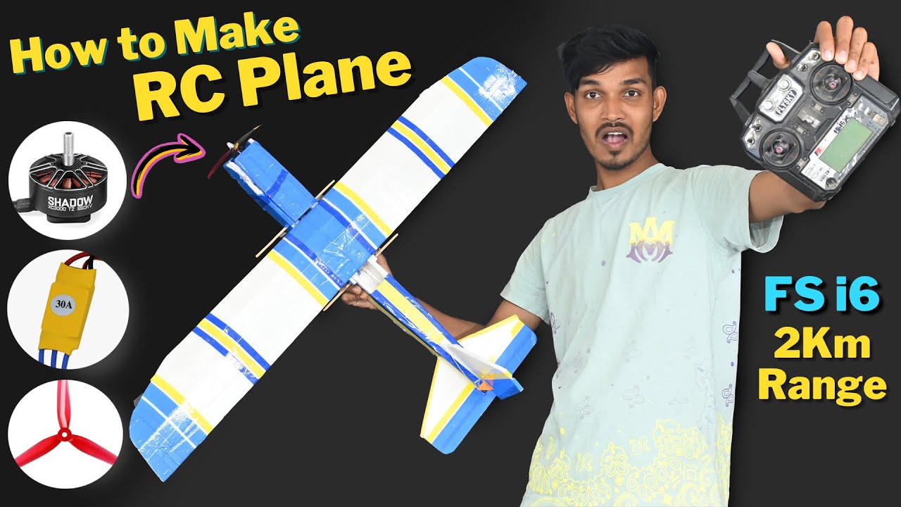 How to Make Remote Control Plane | RC Airplane | 70km top speed | 2km Range | Amazing RC Plane