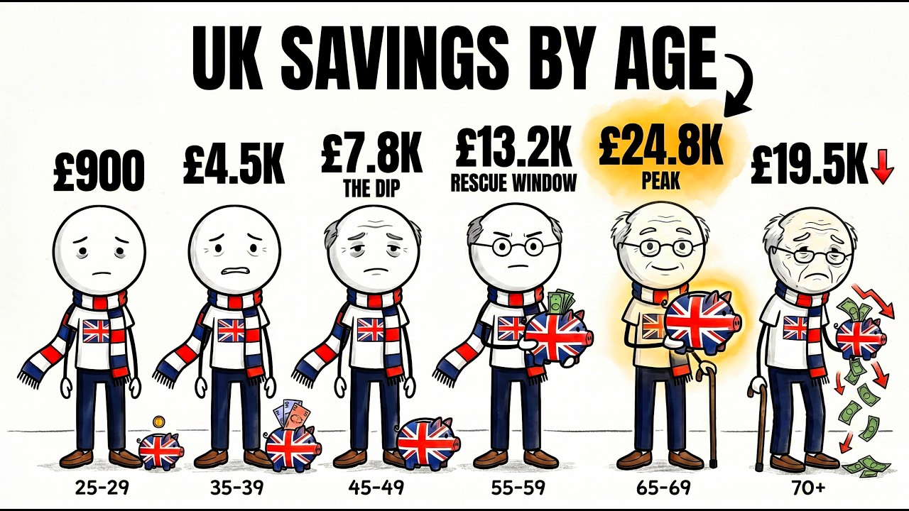 What Average British Savings Actually Look Like At Every Age (25 to 70+)