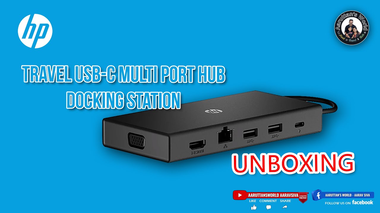 HP Travel USB-C Multi Port Hub Docking Station | Unboxing and Review