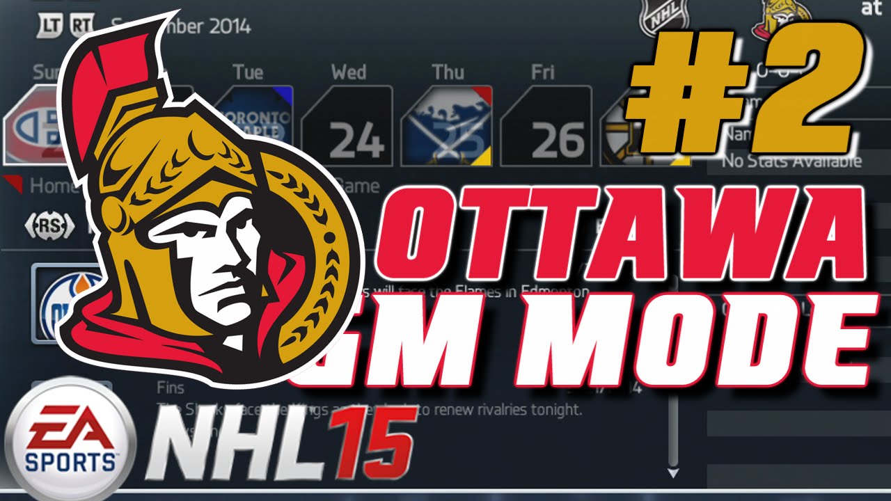 NHL 15: GM Mode Commentary - Ottawa ep. 2 