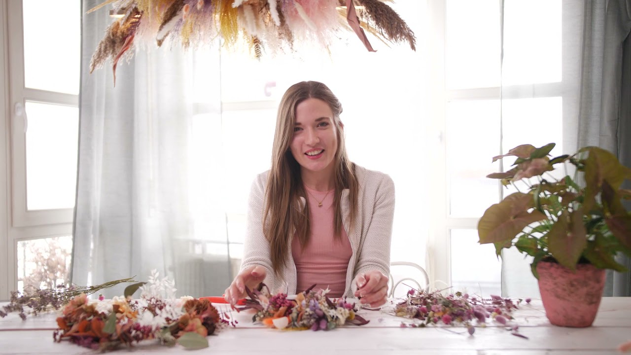 DIY Blumenkranz Trockenblumen