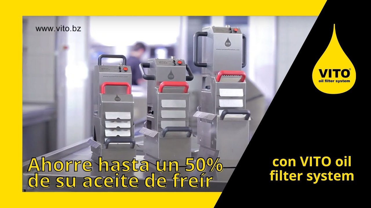 Ahorre hasta un 50% de su aceite de freír con VITO oil filter system