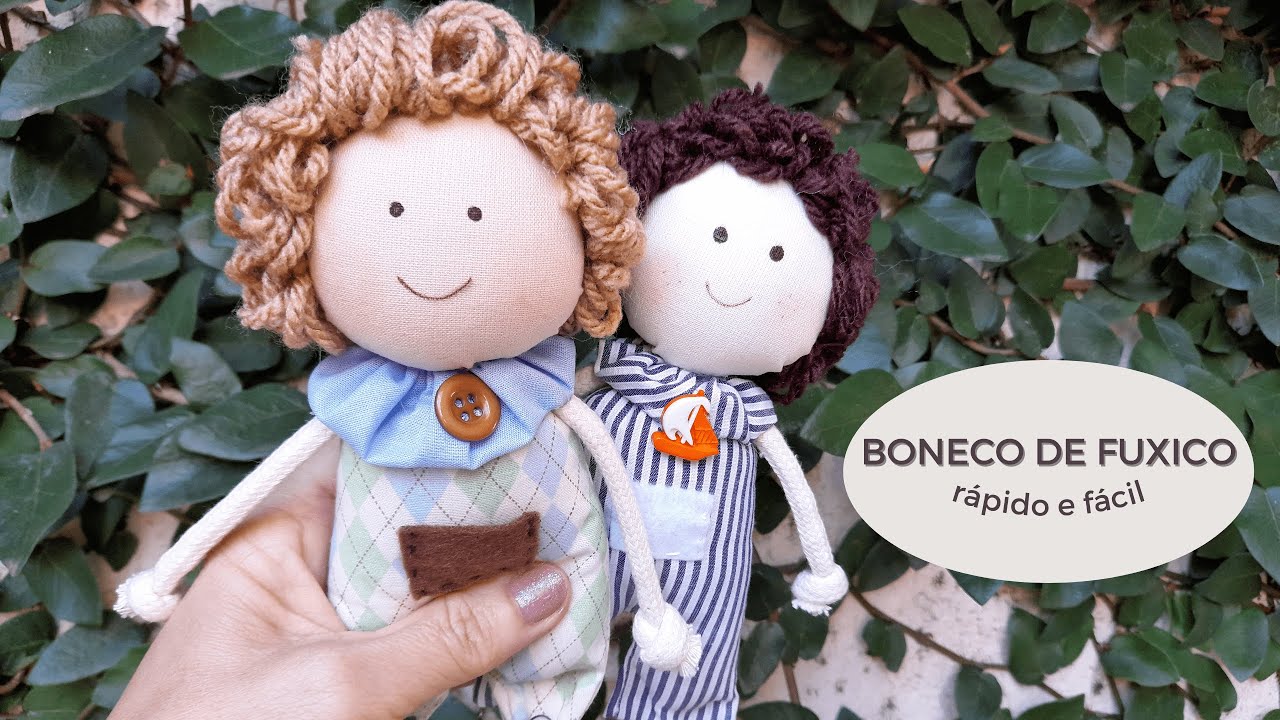 Lindo boneco de fuxico pra fazer e se apaixonar!