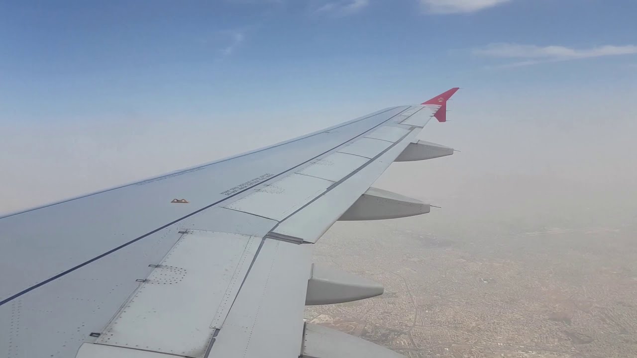 Takeoff from Amman (QAIA)(AMM) | Royal Jordanian A319 | إقلاع من مطار الملكة علياء الدولي