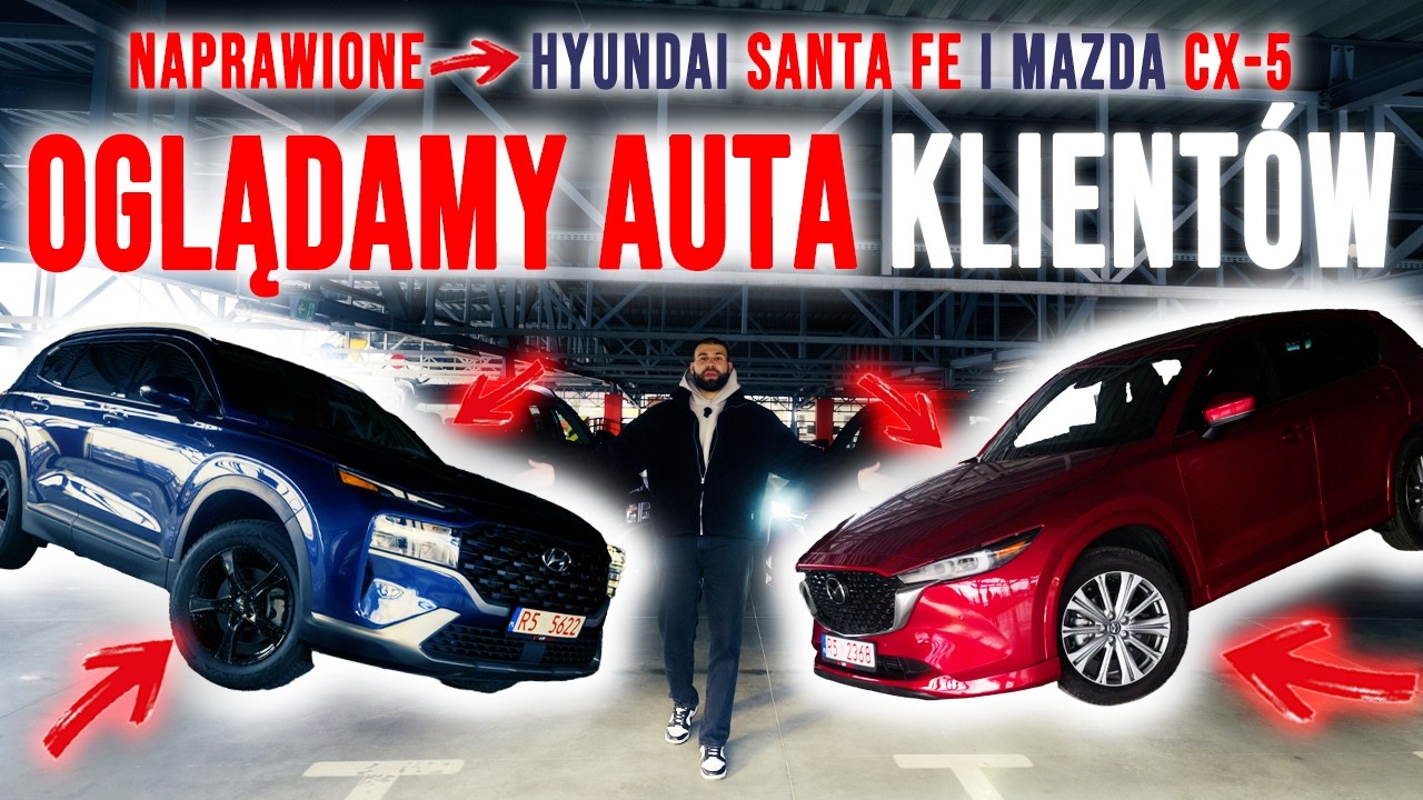 OGLĄDAMY AUTA KLIENTÓW - NAPRAWIONE - Hyundai Santa Fe oraz Mazda CX-5! CENY - USZKODZENIA - NAPRAWA