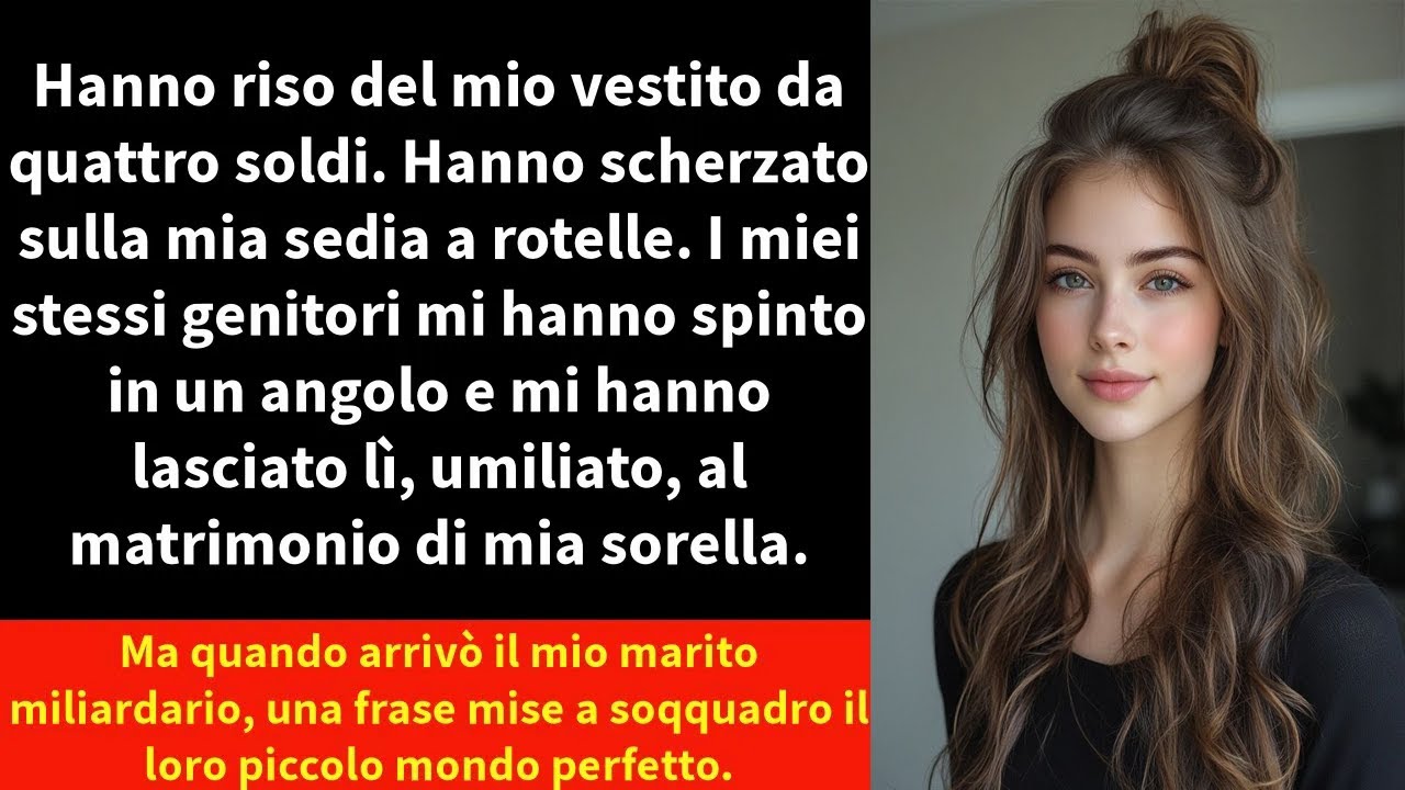 Hanno riso del mio vestito da quattro soldi. Hanno scherzato sulla mia sedia a rotelle.