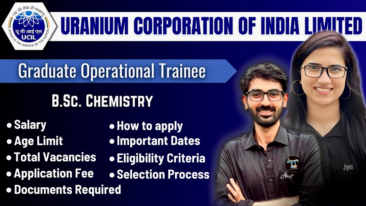 UCIL Recruitment 2025 apply online|Uranium Corporation of India Limited|Graduate Operational Trainee