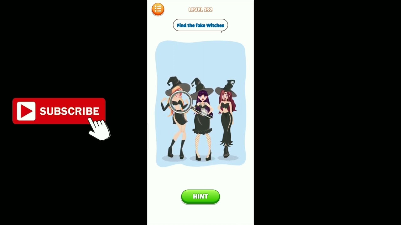 Brain Story Tricky Puzzle Level 132 Find the fake witches
