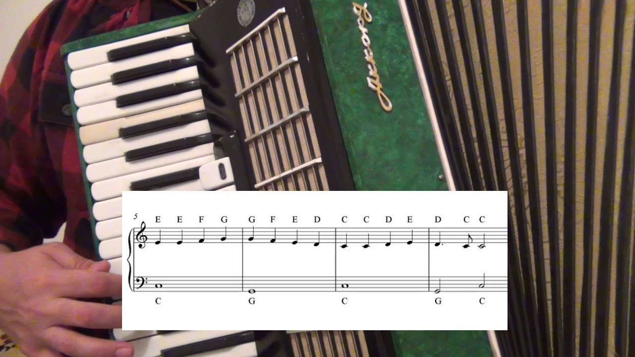 Ode to Joy - C Major - G Major - Accordion Tutorial