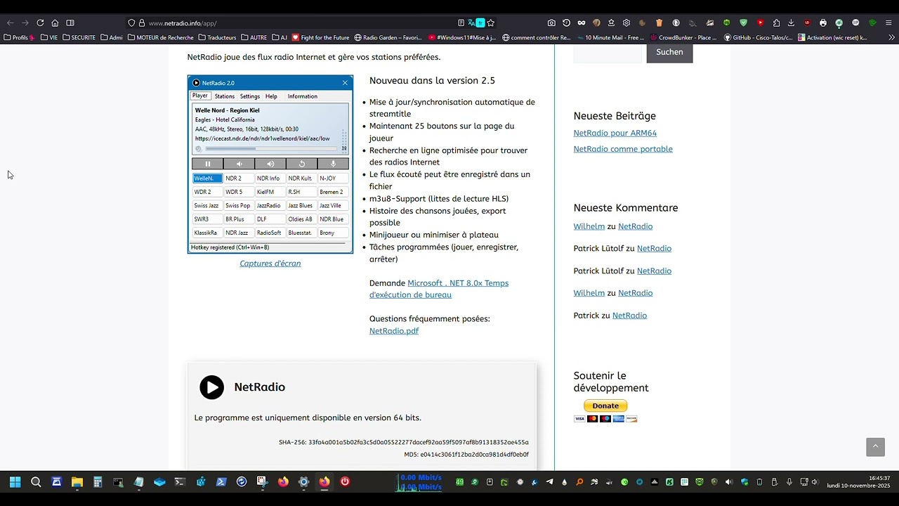 #Windows#NetRadio v 2.5.9 (Allemagne)