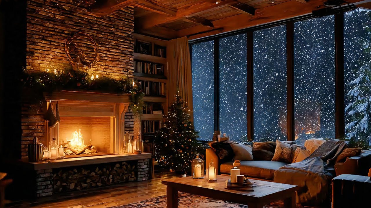 5 Hours Cozy Fireplace Ambience | Warm Crackling Fire Sounds