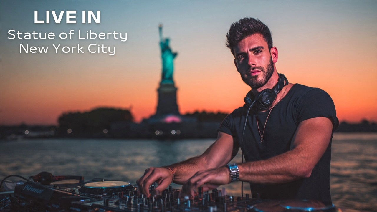 Deep House Mix - Live in Lower Manhattan - Statue of Liberty - New York City - United States 🇺🇸