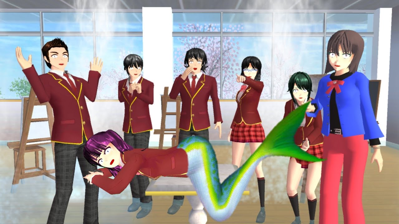 BERUBAH JADI PUTRI DUYUNG DI SEKOLAH || CINTA DUA DUNIA ( P2 ) || SAKURA SCHOOL SIMULATOR