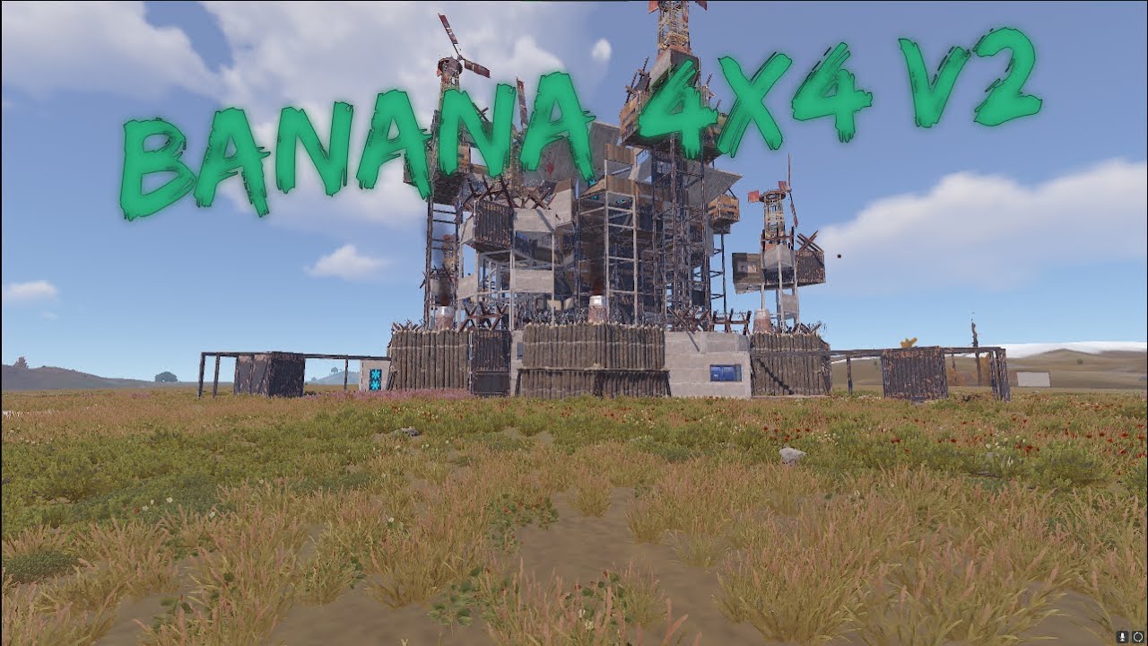 Banana 4x4 V2 - 8 man - anti-siege - open core - rust 2024 (disconnects patched)