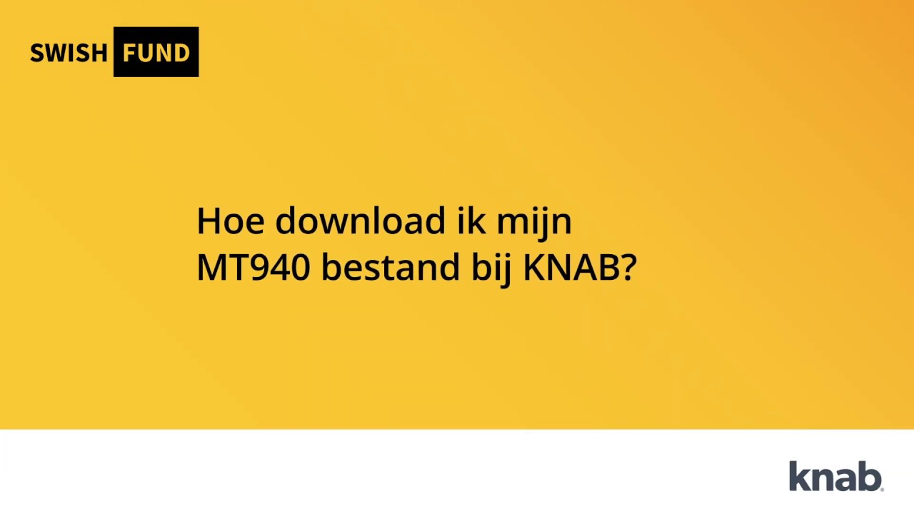 Download een MT940-bestand bij Knab