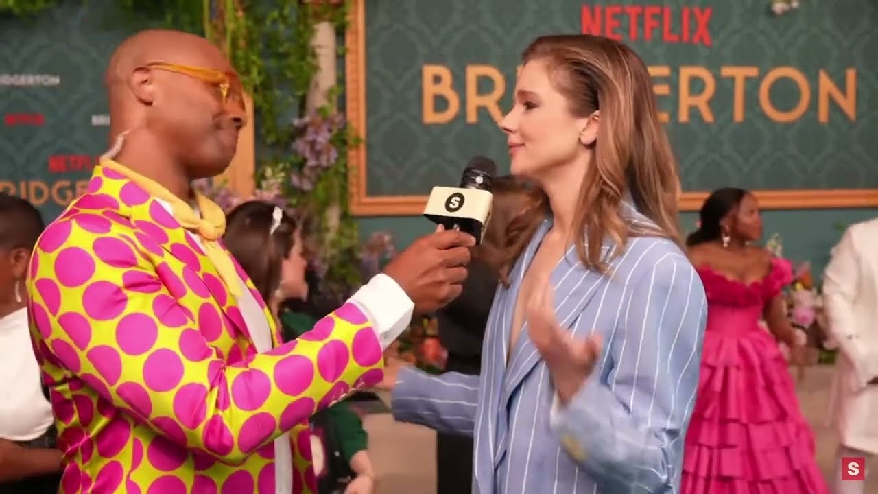 Claudia Jessie Interview at the Bridgerton Season 3 Red Carpet