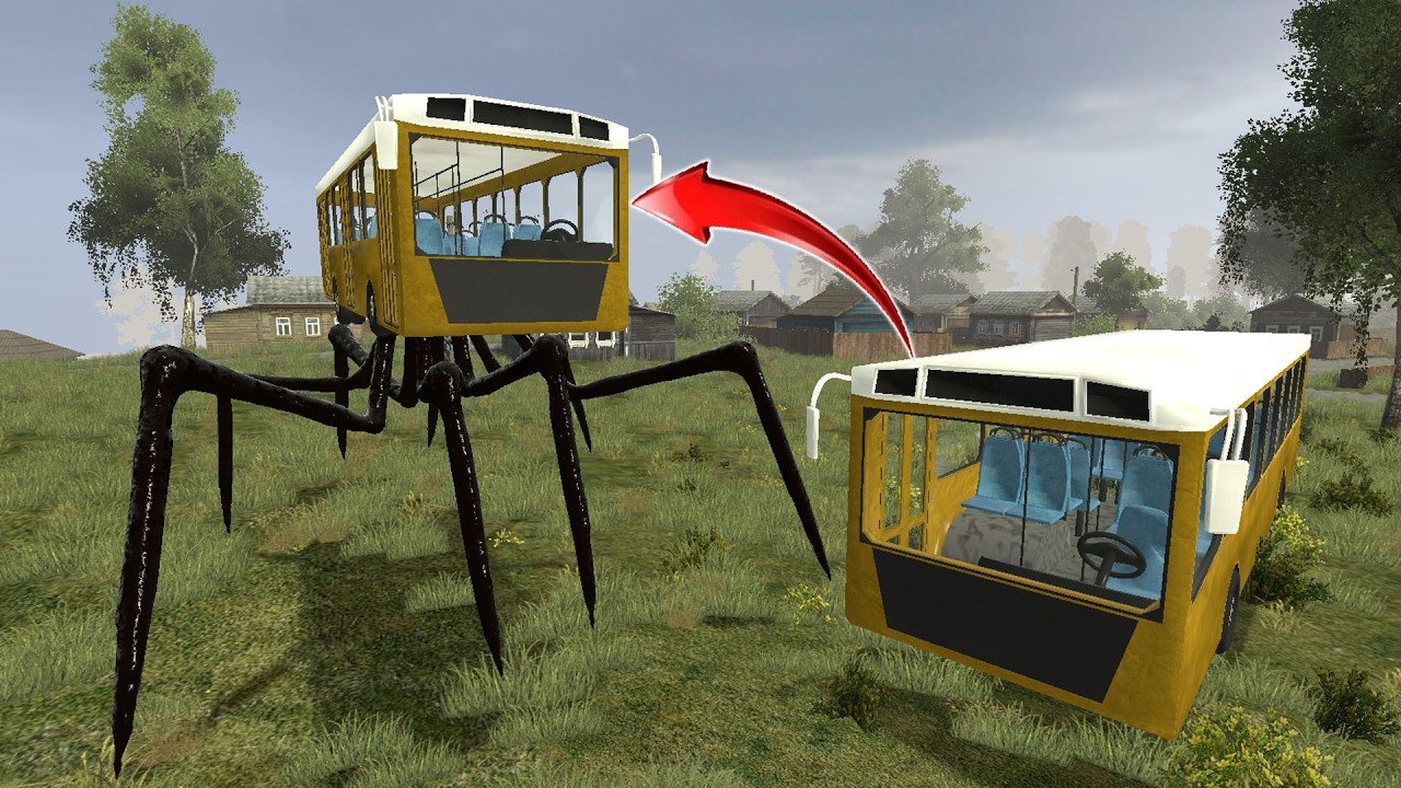 But the ordinary bus transformed into a carnivorous bus monster. | Gmod