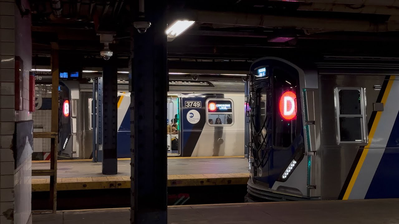 NYC Subway: (A)(D) Express and (B)(C) Local Trains @ 59 St-Columbus Circle