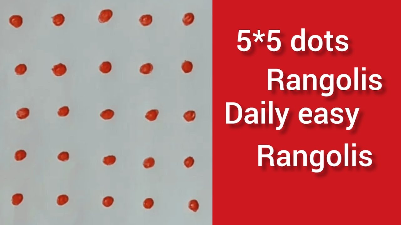 5*5 dots rangolis ✨simple rangoli disign💥 letest muggulu🌸 simple dots rangolis ✨daily easy rangolis 