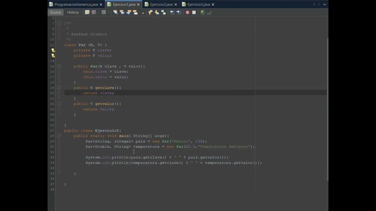 EJERCICIO1. PROGRAMACION GENERICA
