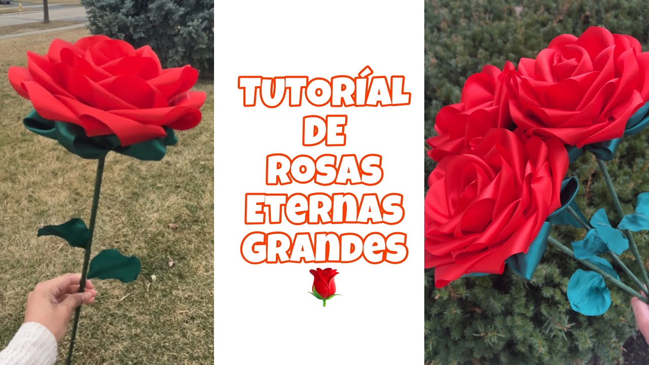 ROSA GRANDE DE LISTÓN, aprende a hacer una rosa de listón.!