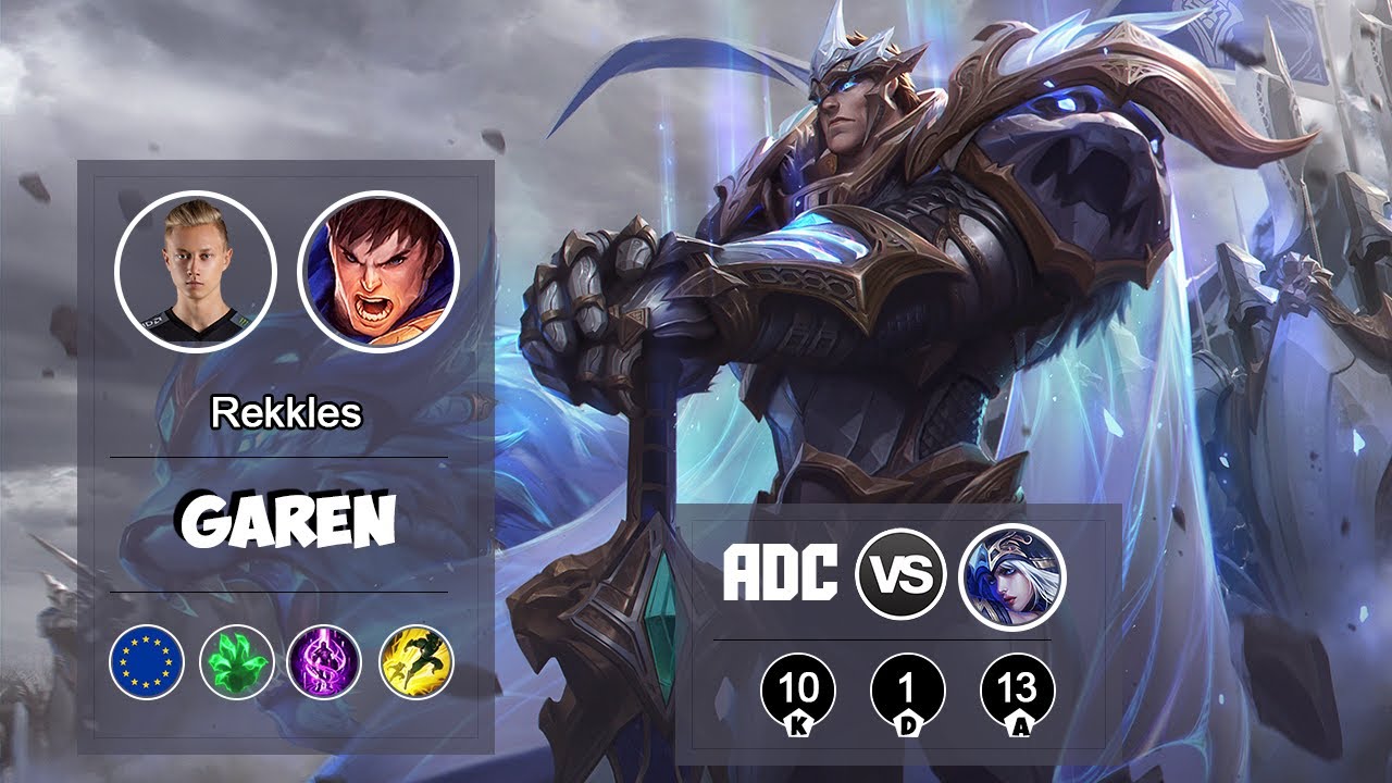 REKKLES GAREN ADC VS Ashe | LOL | S9 EUW Challenger - Full Gameplay