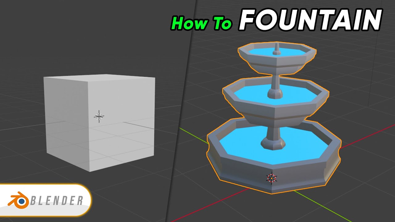 How to make a Low Poly Fountain in under 5 Minutes (Blender)