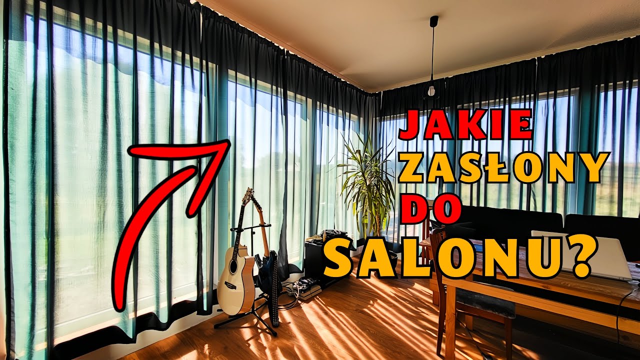 ►Jakie zasłony do salonu na taśmie? Montaż zasłon na szynie sufitowej - efekt? Dom za 100 tys 356