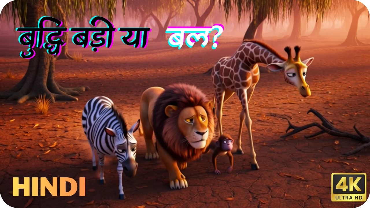 बुद्धि बड़ी या बल? | चतुर खरगोश और हाथी की कहानी | Kids Moral Story 3D