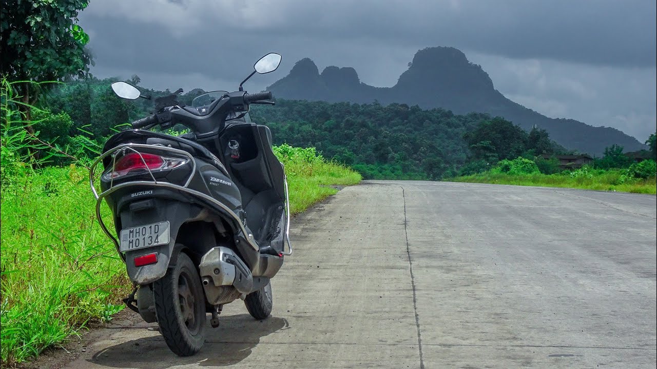 MUMBAI TO TAMHINI GHAT ON SUZUKI BURGMAN STREET 125cc (335.5 KMS TOTAL RIDE) SOLO MONSOON RIDE
