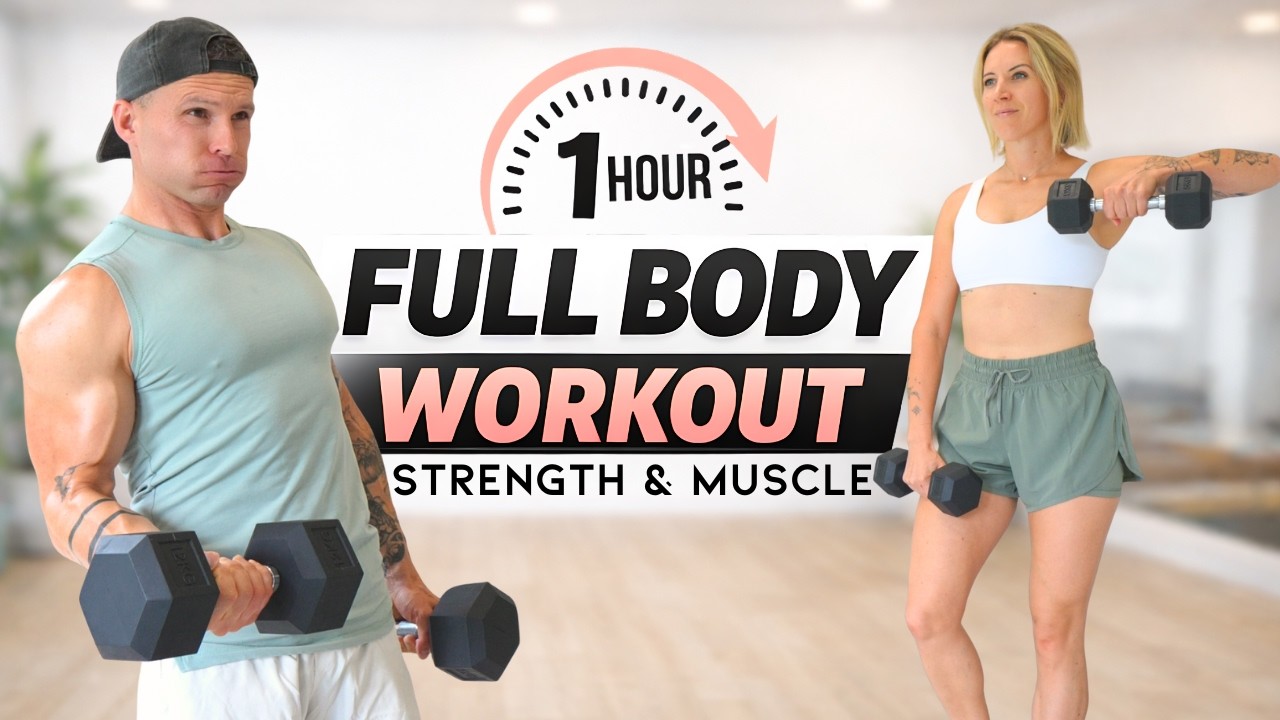 1 Hour FULL BODY WORKOUT with DUMBBELLS | Max Out Strength & Muscle