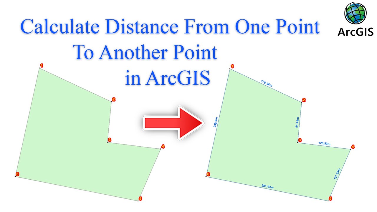 Calculate Distance From One Point To Another Point in ArcGIS