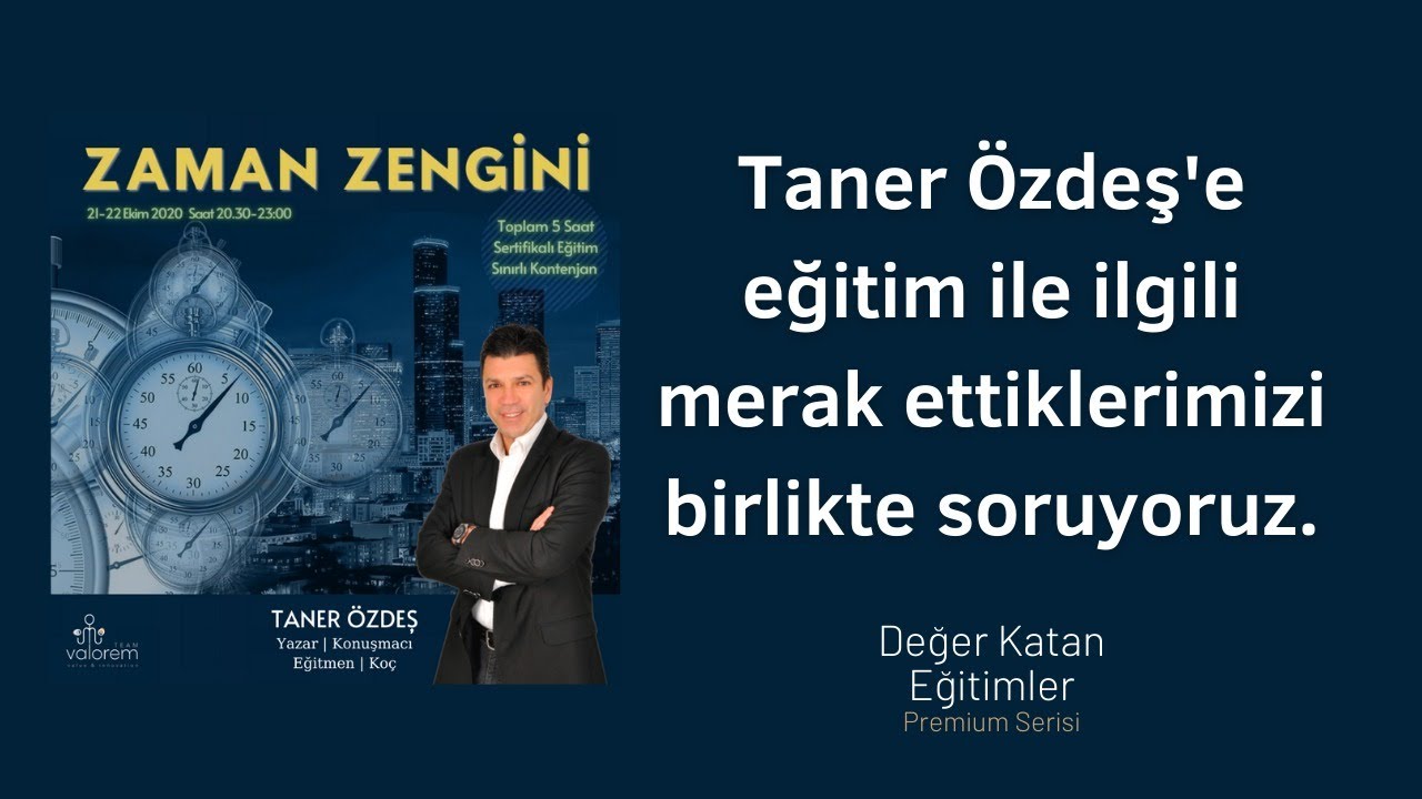 Taner Özdeş'e eğitim ile ilgili merak ettiklerimizi birlikte soruyoruz.