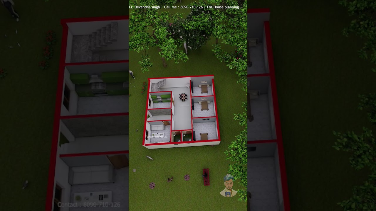25 X 25 House Design ||  625 sqft House design #homedesign #gharkanaksha #house_plan #erdevendra
