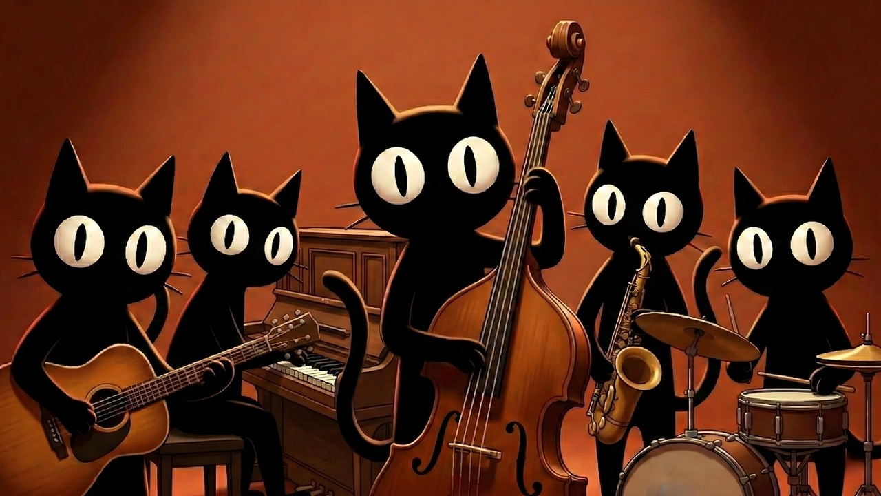 Black Cats Uplifting Jazz Band: Comfortable Music for Creative Work & Relax