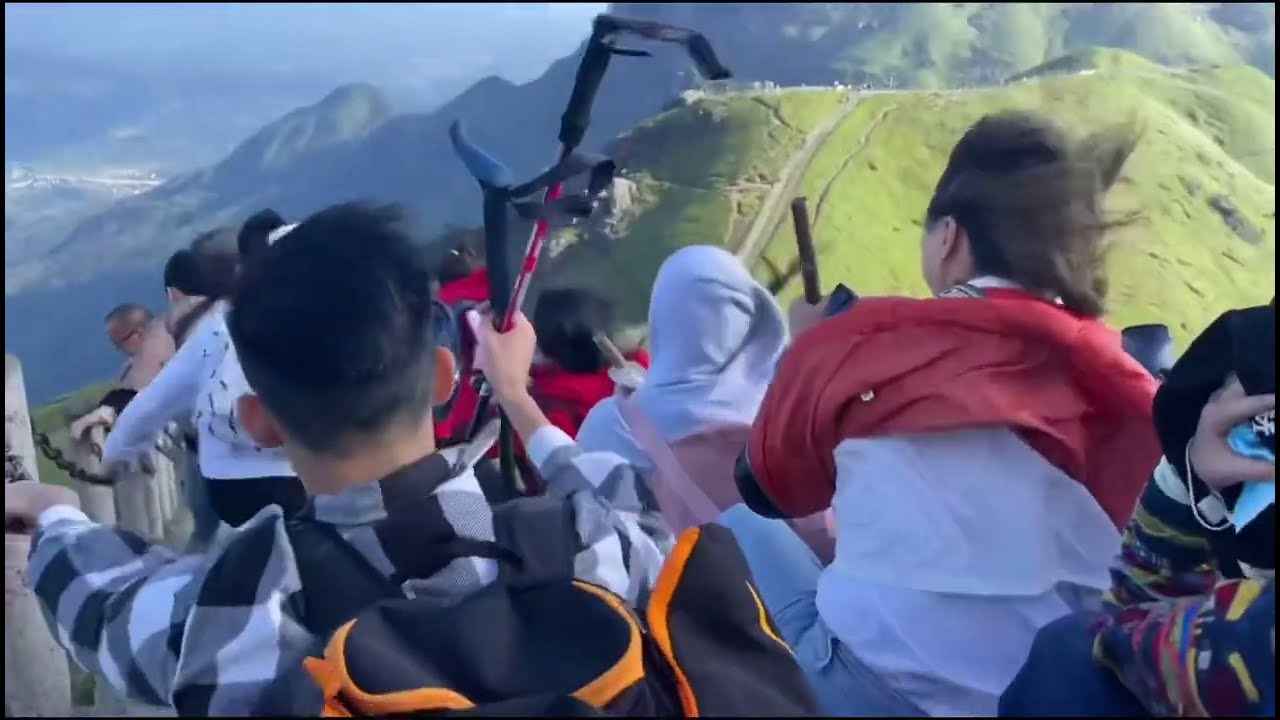 Extreme Wind Attacking Outdoor Hikers